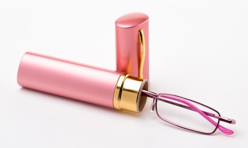 Compact Reading Glasses with Aluminum Tube Case People Spring Hinge Reader Gift - Picture 27 of 29