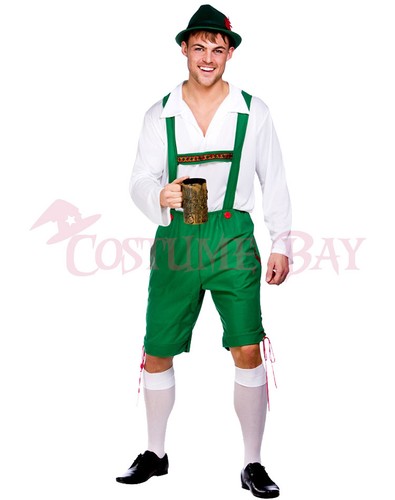 Ladies Mens German Bavarian Oktoberfest Beer Maid Fancy Dress Costume Lederhosen - Picture 21 of 30