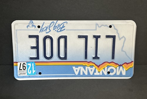 1997 Montana LIL DOE (Little Doe) Vanity License Plate w/Sticker - Picture 7 of 24