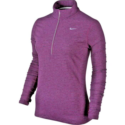 nike element half zip purple