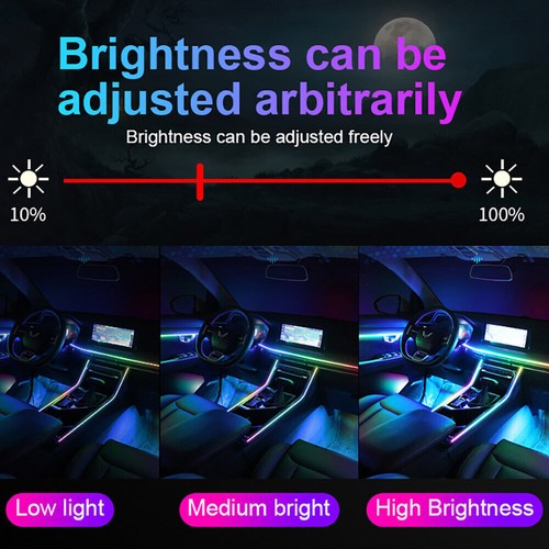 6-22in1 Full LED Bead Dream Car Interior Ambient Lighting Wireless Kit - Picture 10 of 51