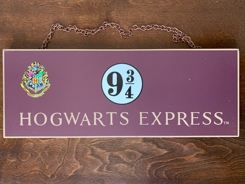 Harry Potter HOGWARTS EXPRESS Platform 9 3/4 Wood Sign NECA - Bild 3 von 11