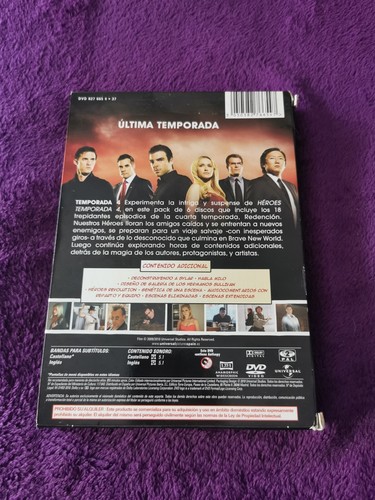 HÉROES Temporada 4 Muy Buen Estado DVD Completa - Imagen 5 de 6