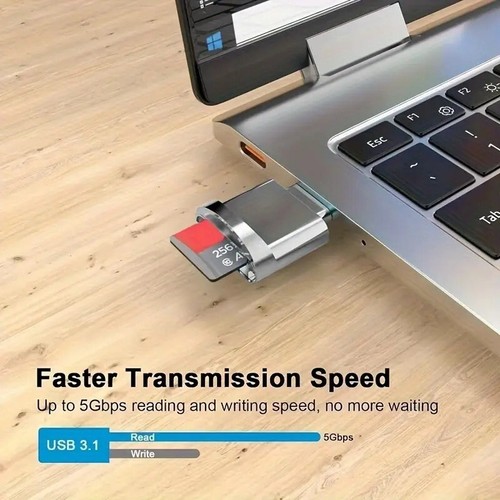 TF Card Reader Micro-SD TF Card to USB Type C OTG Adapter Memory Card to USB 3.1 - Picture 6 of 8