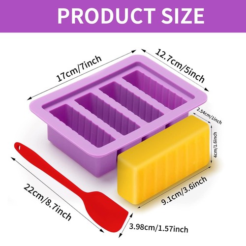 2 Stück Silikon Butterformen Tablett mit Deckel zur Herstellung von Kräuter Butter Kerzen Backen - Bild 4 von 7