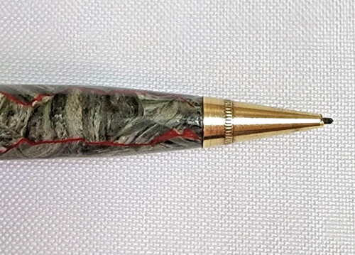 Vintage Wearever Kombination Füllfederhalter & Druckbleistift grau & rot marmoriert. - Bild 8 von 20