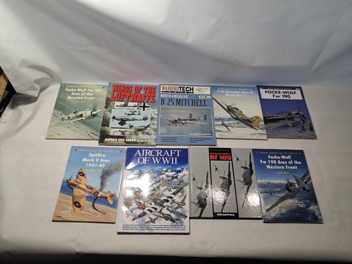 Lot Of 9 Military Aircraft History Modelling Scale Drawings Books J59 - Foto 2 di 13