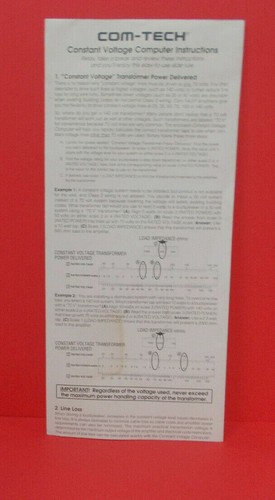 CONMUTADOR DE VOLTAJE CONSTANTE CROWN Electronics COM-TECH con INSTRUCCIONES -1994 - Imagen 3 de 5