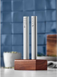 Bamboo /& Stainless Steel Salt /& Pepper Set