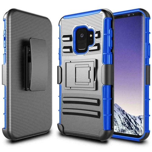 Per Samsung Galaxy S9 / S9 Plus + fondina resistente con custodia clip da cintura cavalletto - Foto 7 di 13