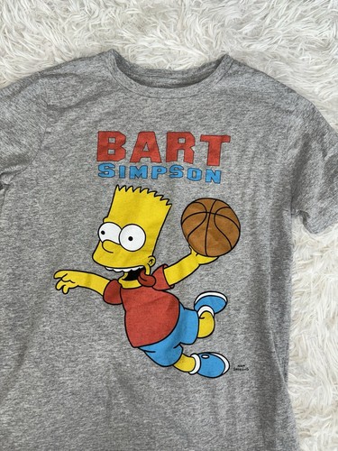 Old Navy kids sz. 10/12 Bart Simpson Basketball design tee. Cute, fun - Picture 3 of 7