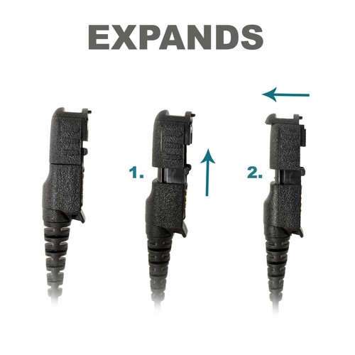 Clear FBI Style Earpiece w/ PTT Mic for Motorola Radios XPR3300 XPR3500e DEP570 - Picture 10 of 14