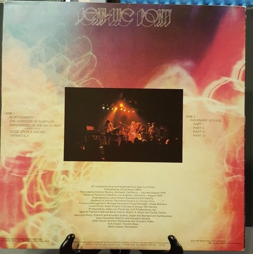 JEAN LUC PONTY / IMAGINARY VOYAGE - VG/EX - VINYL LP 33 - PRINTED IN ITALY 1976 - Foto 2 di 2