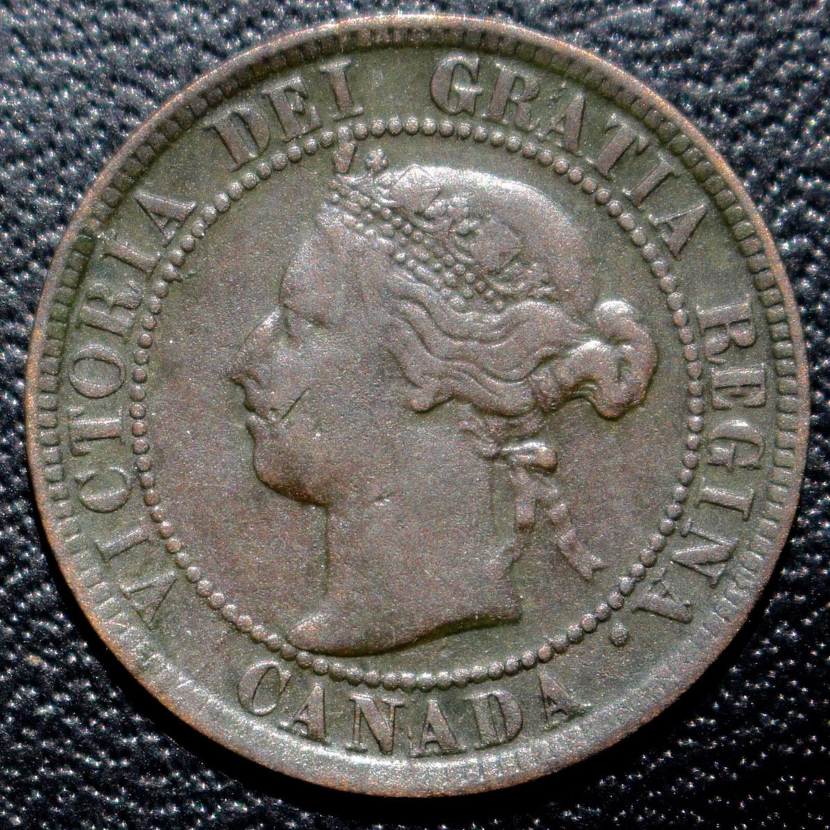 OLD CANADIAN COIN 1895 ONE CENT LARGE CENT - BRONZE - Queen