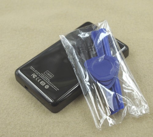 Black Thin Metal Back Case Housing Audio Jack Hold Switch for iPod Classic SSD - Picture 3 of 4