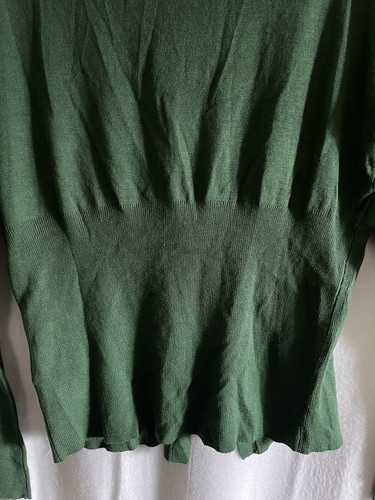 BNX Cardigan Donna L Verde Maglia Top Chiusura a Scatto - Foto 4 di 7