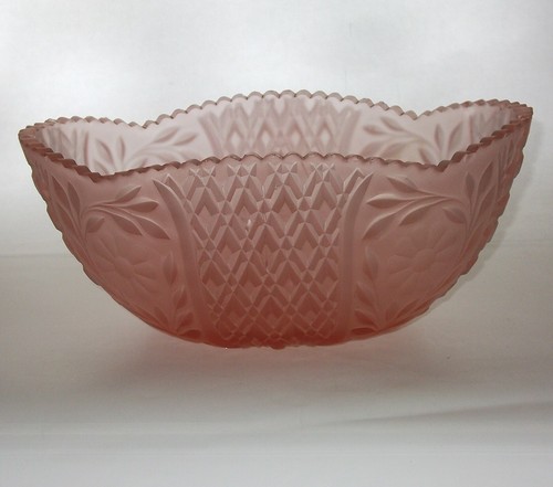 Cuenco ovalado satinado rosa vintage - Imagen 2 de 3