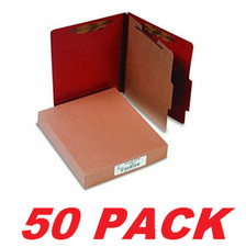 4-Part Pressboard Green 10 per Box ACCO Classification Folders with Fasteners Letter Size A7015044