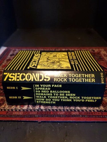 7 SECONDS Cassette Tape Walk Rock Together Very Rare HtF BYO 010 - Picture 6 of 6