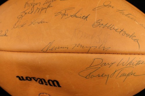 1960's Chicago Bears Multi Signed Autographed Football 42 Sigs PSA Ditka Sayers - Picture 7 of 14