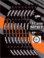 D COR 2000-2017 125 SX KTM RIM DECALS 21" KTM LOGO FRONT 40-80-204