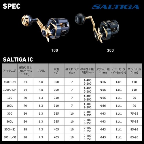 Carrete de pesca para diestros de agua salada Daiwa 21 SALTIGA IC 100 nuevo en caja - Imagen 6 de 6