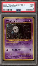 Pokemon Unown A Neo 2 Japanese Holo Rare #201 PSA 9 Mint