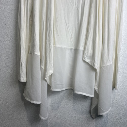Retrology Knit Cardigan Sweater Women's Size L White Open Front NWT - Picture 7 of 8