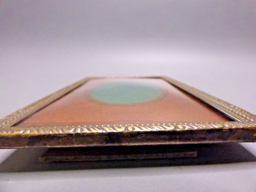 Art Deco Bilderrahmen m. Glas GEWÖLBT Stand u.- Aufhängung Metallrahmen dänisch? - Bild 3 von 10