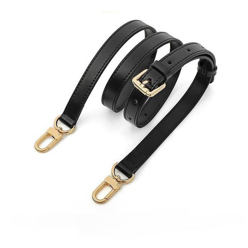 Bandolera de hombro de cuero genuino negra correa de repuesto - Imagen 11 de 16