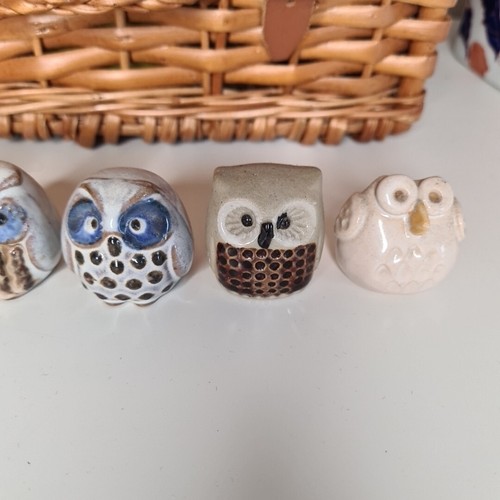 Mini Ton Eulen Figuren gemischt Restposten kleine Eulen + Ensom glasierte mexikanische Keramik - Bild 3 von 21