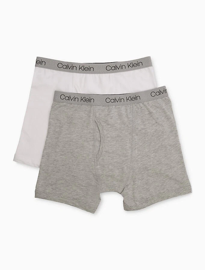 Calzoncillos boxer Calvin Klein Big Boys 237472 algodón elástico con logotipo ropa interior talla M Foto 2 de 2