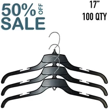 Black Clothes Hangers  shirts/suits/dresses  100 pieces ***SALE* 50% OFF (IT#17)
