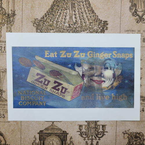 Eat Zu Zu Gingersnaps National Biscuit Co 1920s Advertisement Repro Postcard - Picture 2 of 4
