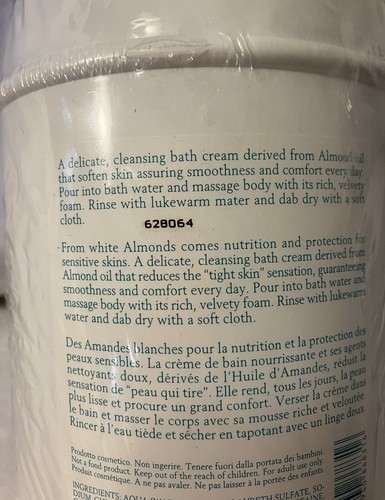 Perlier White Almond Bath Cream LG Bottle 3000ml (2948.6ml left)w/Pump pre-owned - Picture 4 of 4