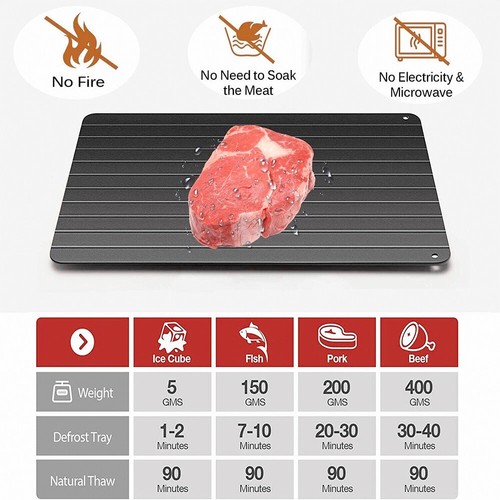 Schnellauftautablett Schnellauftaubrett sicheres Auftauen Fleisch Tiefkühlteller USA - Bild 2 von 12