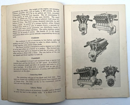 THE LIBERTY ENGINE 1927 TESTO ADDESTRAMENTO 17 AVIATION INSTITUTE OF USA WALTER HINTON - Foto 4 di 5