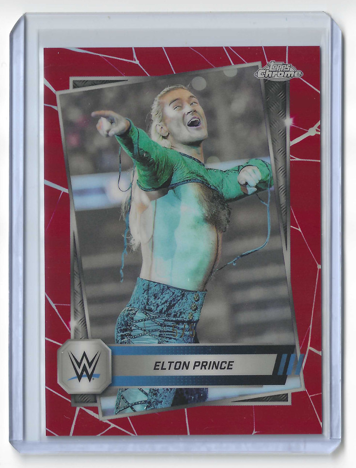 2025 Topps Chrome WWE Elton Prince Red Refractor /5