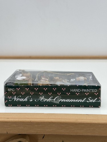 Vintage NOS Noah’s Ark Ornament 4 PC Set ~ Hand Painted 1997 - Picture 5 of 7