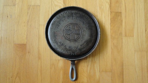 Griswold Vintage Cast Iron Griddle #8 Plated Finish 608 - Picture 3 of 6