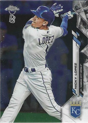 2020 Topps Chrome Ben Baller NICKY LOPEZ Kansas City Royals # 92  - Picture 1 of 2