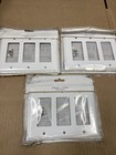 NEW Allen + Roth Wall Plate White Finish 6.77 In x 0.22 in x 4.88 In 3 Pack