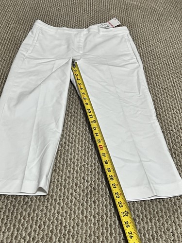 NWT $44 Ruby Rd. Womens Straight Leg Dress Pants Lined Elastic White Size 10 - Picture 6 of 8