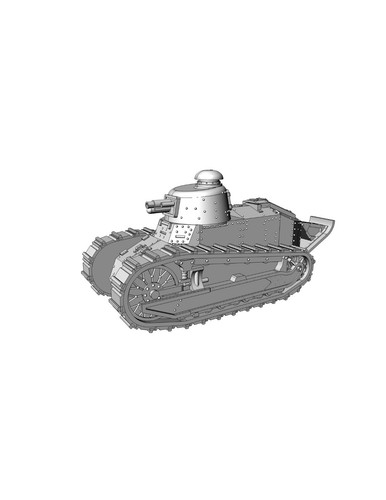 Renault FT 17 Tank with 37mm Cannon (France) WW2/WWII -- Bolt Action 28mm / 1:56