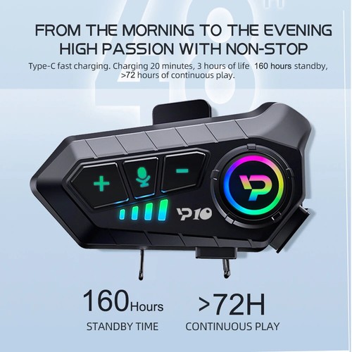 Neu Motorradhelm Bluetooth Headset Super Lang Standby Kabellos Freisprecheinrichtung - Bild 3 von 27