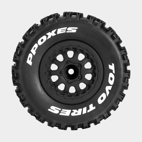 1/10 Rc Short Course Truck Off Road Wheels & Tires Set For Arrma Fury Mega 2WD - Picture 3 of 7