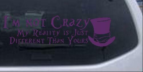 Calcomanía de ventana para coche o camión no Crazy Mad Hatter Alicia País de las Maravillas 8X2,3 - Imagen 25 de 32