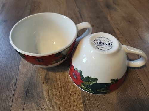  GIBSON DIARIO NAVIDAD ENCANTADORA FLOR DE PASCUA 2 tazas de café - Imagen 6 de 8