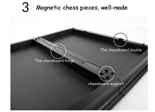 Medieval Folding Classic Chess Set with Chessboard 32 Pieces Gold Silver Magneti - Picture 15 of 23