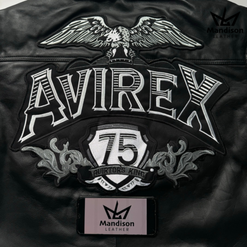 Avirex Aviators King Lederjacke, schwarz Avirex Eagle 75 Fliegerjacke - Bild 5 von 6